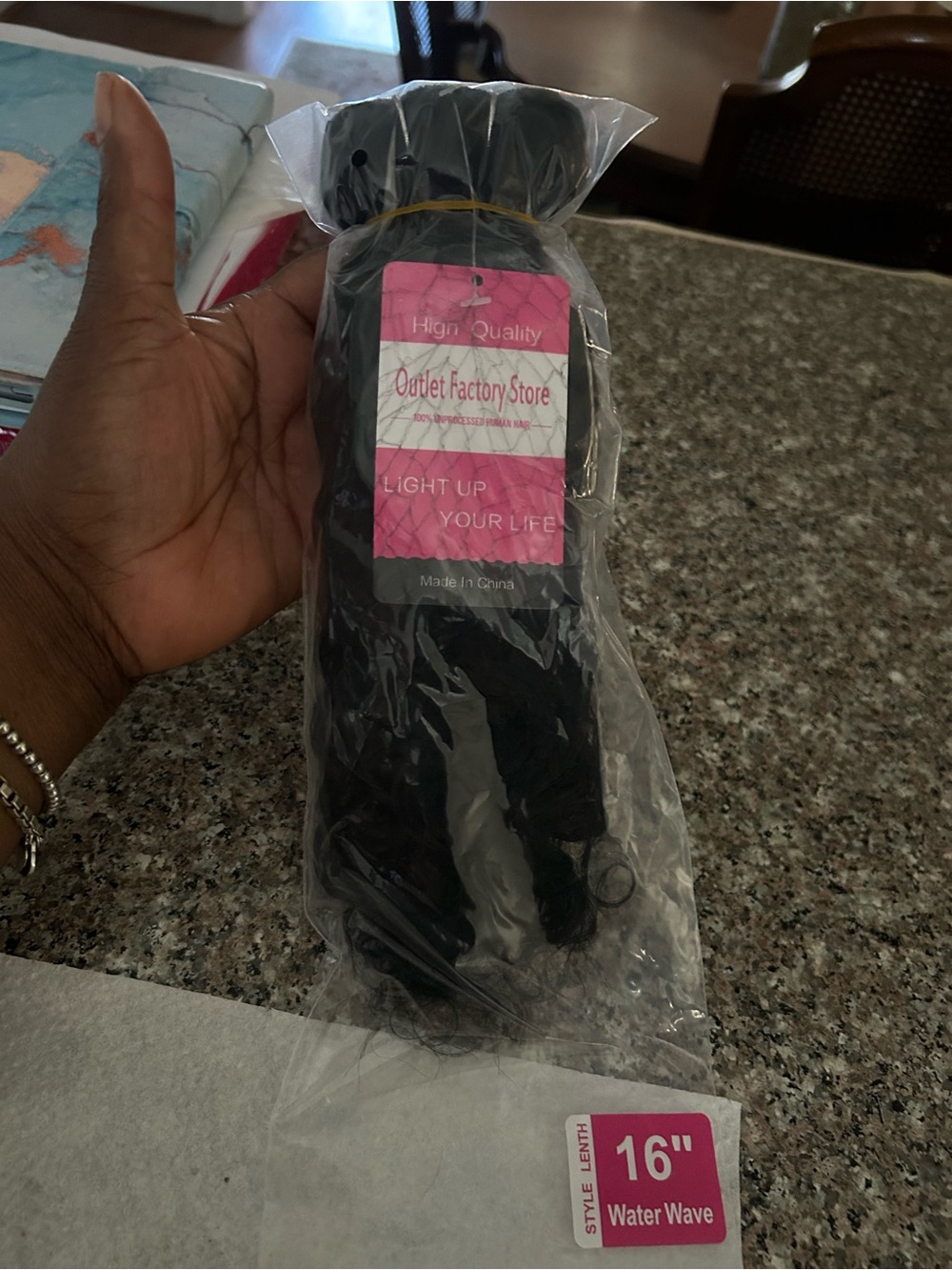 Black 16" Water Wave Hair Bundle - Outlet Factory Store